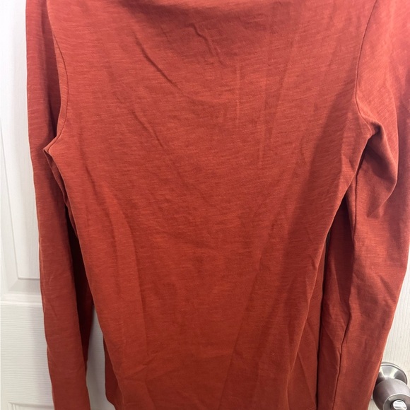 Peruvian Connection Women's NEW Long Sleeve Pima Cotton Shirt Size S Orange - Picture 2 of 9